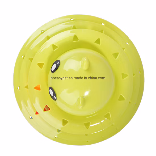 Cat Toy Three Tier Rotary Tower Track with Sound Bell Ball Interactive Pet Toy Esg16306