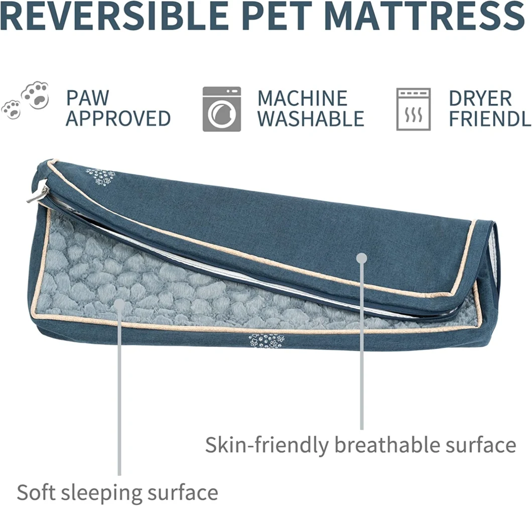 Removable Washable Crate Pad Bed Mat Pet Crate Mattress for Cats and Dogs