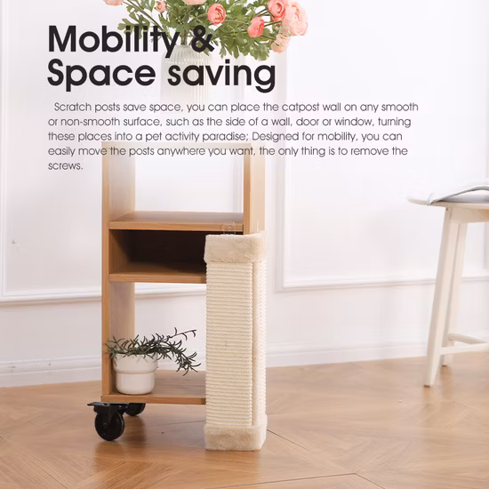 Novo design de brinquedos para animais de estimação pendurados sisal natural tapetes para arranhar gatos