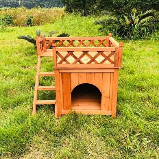 Sdd001-01 Nova chegada Produtos para animais de estimação Canil de madeira Gaiola para cães Casa de cachorro ao ar livre